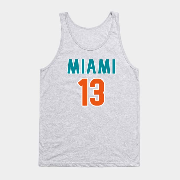 Miami Dolphins - Dan Marino 13 Tank Top by Pretty Good Shirts